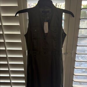Banana Republic Khaki Sleeveless Midi Dress